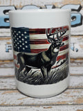 Whitetail Buck w/ Flag